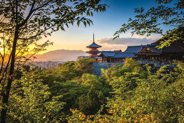 Sunset At Kiyomizu-Dera Temple Kyoto, Japan I