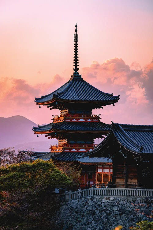 Sunset At Kiyomizu-Dera Temple Kyoto, Japan III