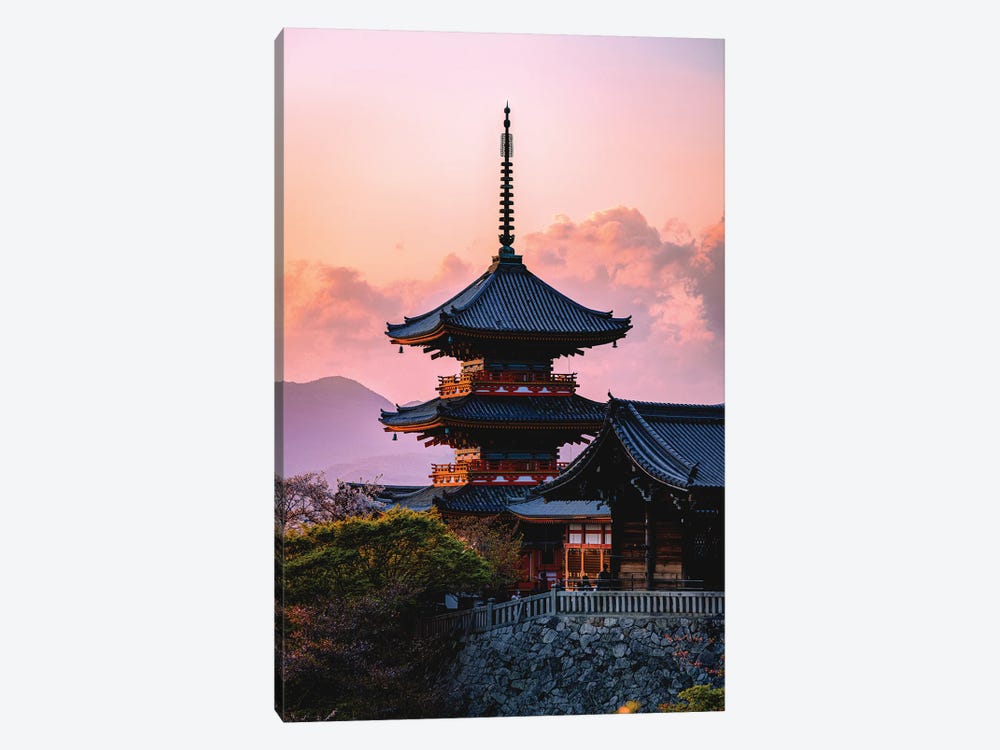 Sunset At Kiyomizu-Dera Temple Kyoto, Japan III by Alex G Perez 1-piece Canvas Artwork