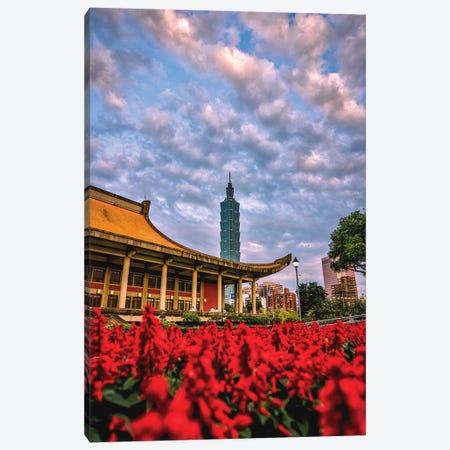 View From Zhongshan Park Toward Taipei 101 Canvas Print #AGP538} by Alex G Perez Canvas Print
