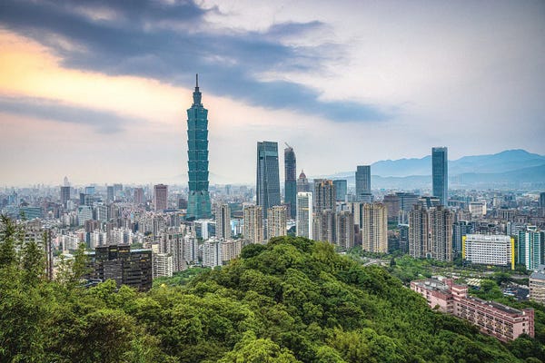 Taiwan: View of Downtown Taipei I by Alex G Perez