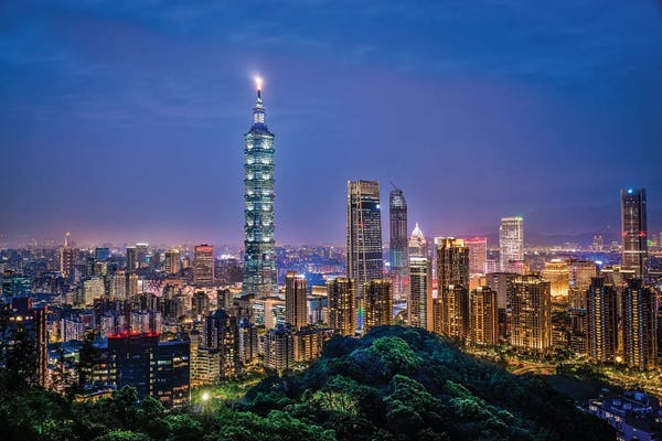 Taiwan: View of Downtown Taipei III by Alex G Perez