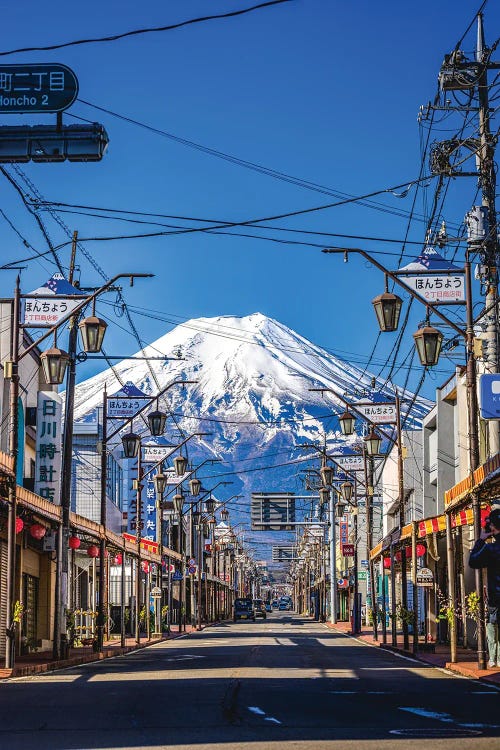 View Of Mt. Fuji Through The Streets Of Fujinomiya, Japan I
