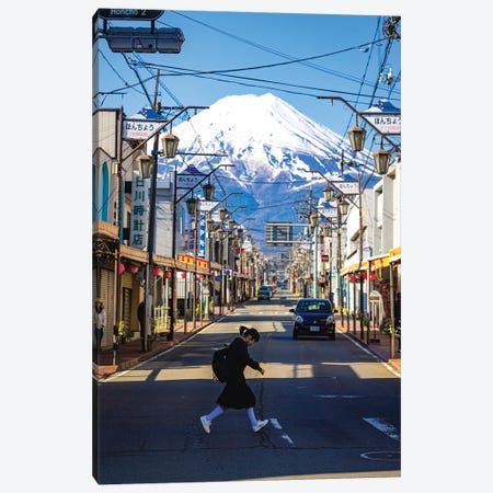 View Of Mt. Fuji Through The Streets Of Fujinomiya, Japan II Canvas Print #AGP549} by Alex G Perez Canvas Artwork