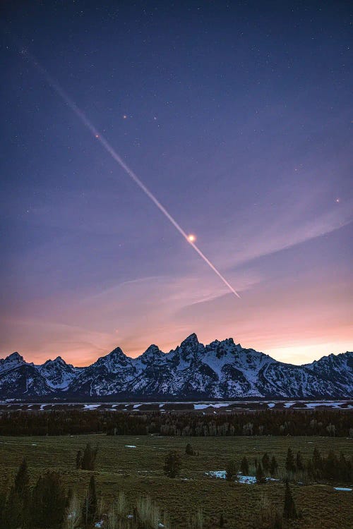 Grand Teton Blue Hour Mountain Range I