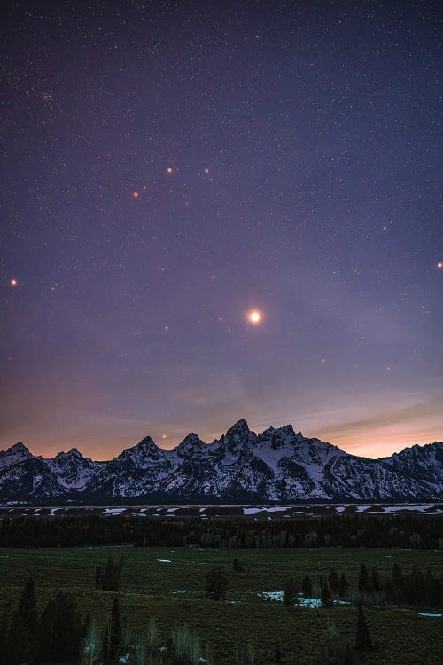 Grand Teton Blue Hour Mountain Range II by Alex G Perez wall art