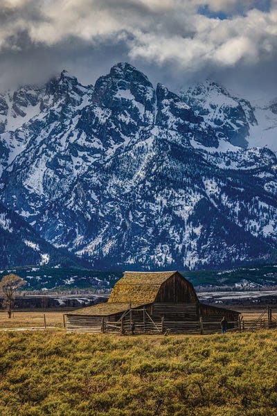 Teton Range: Grand Teton Farm Barn II by Alex G Perez