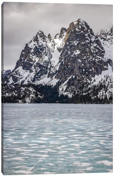 Grand Teton Frozen Lake Canvas Art Print - Grand Teton National Park Art