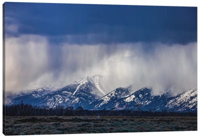 Grand Teton Storm Canvas Art Print - Teton Range Art