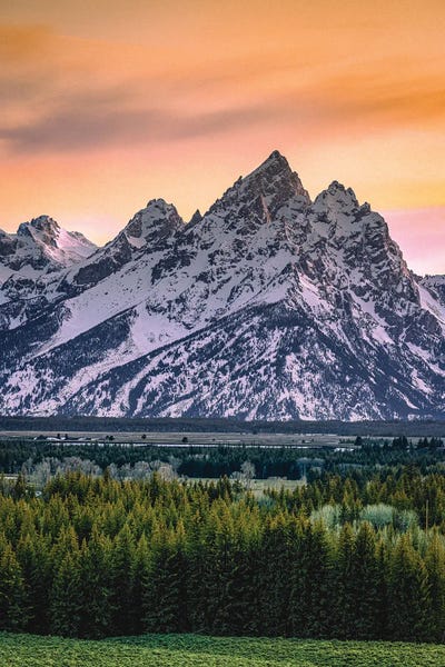 Layered Landscapes: Grand Teton Sunrise Mountain Range I by Alex G Perez