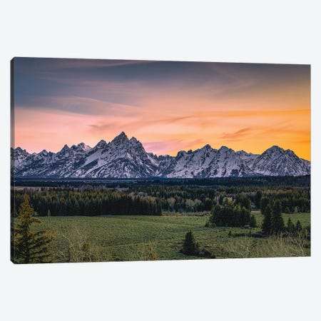 Grand Teton Sunrise Mountain Range II Canvas Print #AGP584} by Alex G Perez Canvas Print
