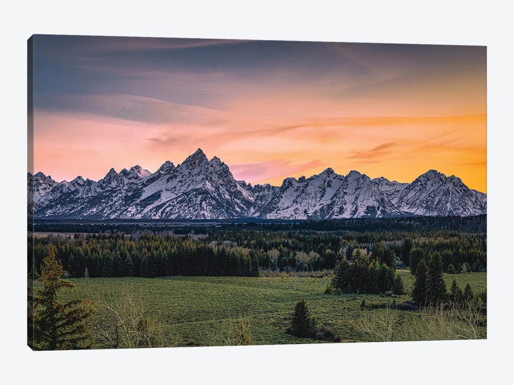 Grand Teton Sunrise Mountain Range II by Alex G Perez 1-piece Canvas Print