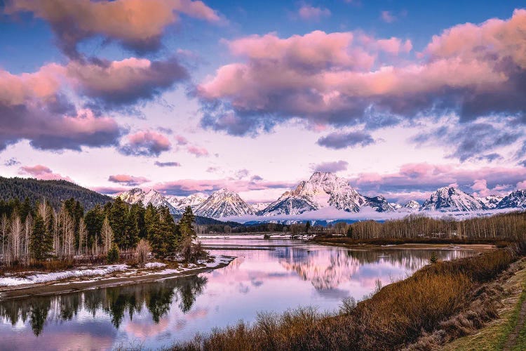 Grand Teton Sunrise Reflection Landsacpe by Alex G Perez wall art