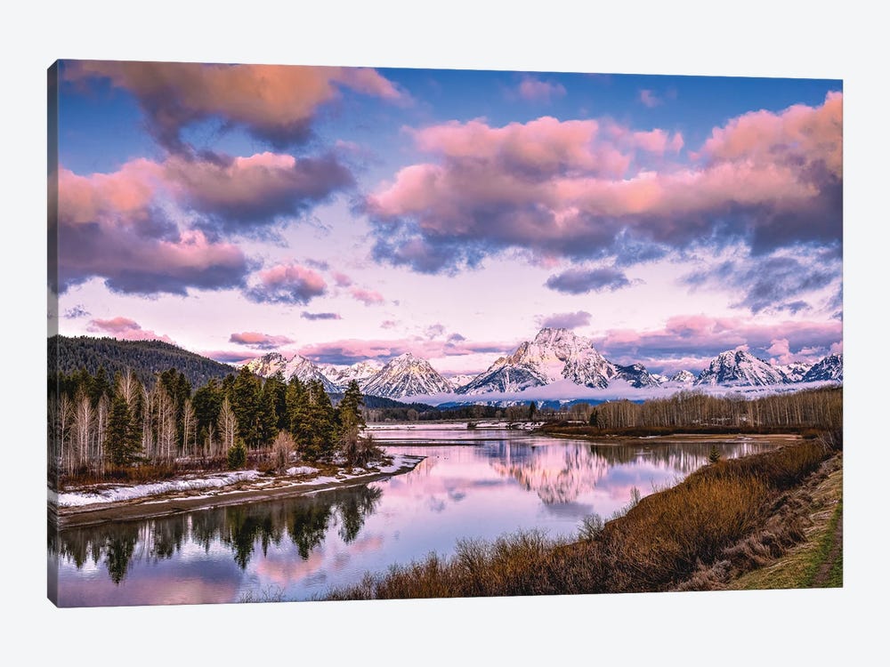 Grand Teton Sunrise Reflection Landsacpe by Alex G Perez 1-piece Art Print