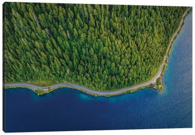 Olympic National Park Lake I Canvas Art Print - Aerial Photography