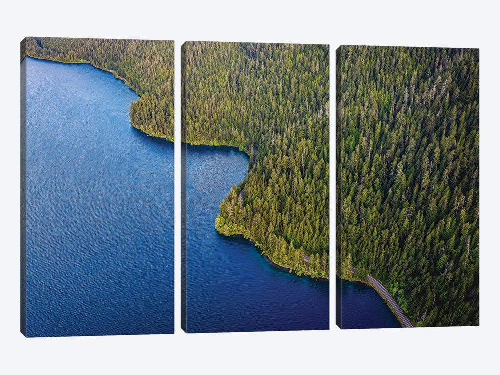 Olympic National Park Lake III by Alex G Perez 3-piece Canvas Wall Art