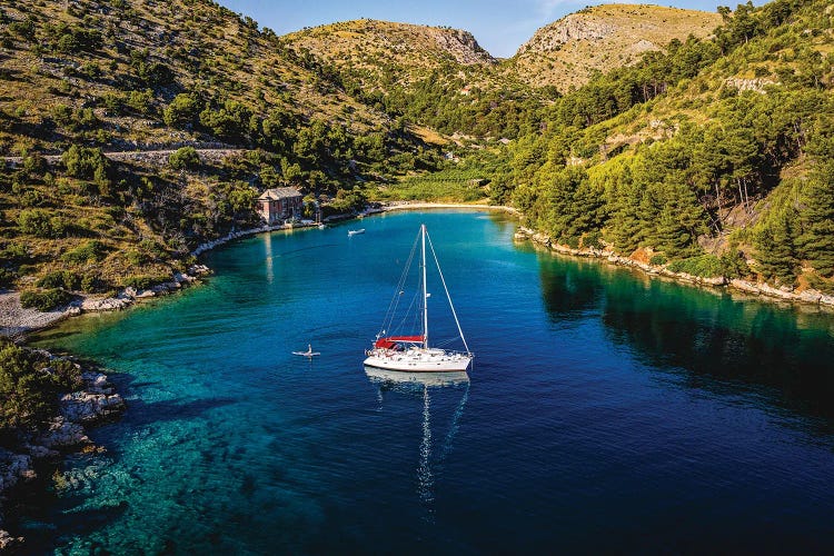 Brac Coraita Beach Yacht by Alex G Perez wall art