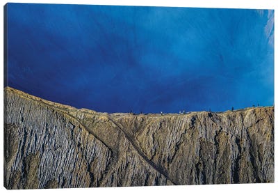 Indonesia Mt Bromo Volcano Hiking Canvas Art Print - Aerial Photography