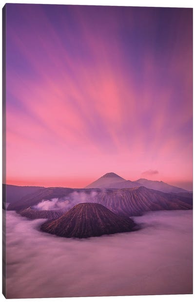 Indonesia Mt Bromo Volcano Sunrise II Canvas Art Print - Volcano Art