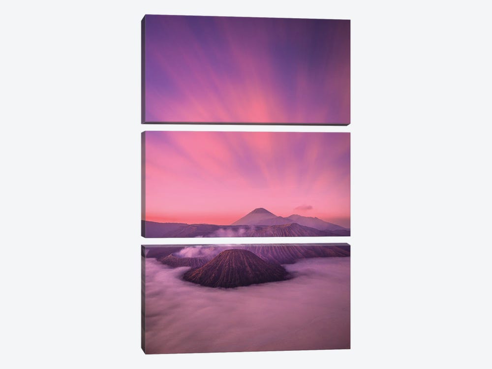 Indonesia Mt Bromo Volcano Sunrise II by Alex G Perez 3-piece Canvas Print