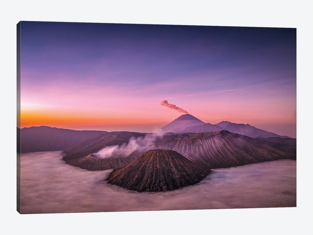 Indonesia Mt Bromo Volcano Sunrise III by Alex G Perez 1-piece Canvas Art