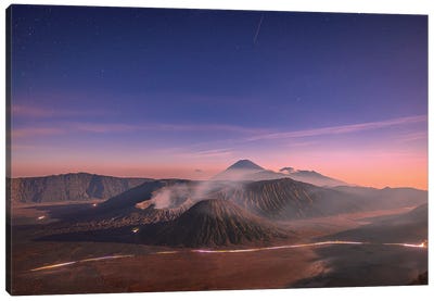 Indonesia Mt Bromo Volcano Sunrise V Canvas Art Print - Alex G Perez