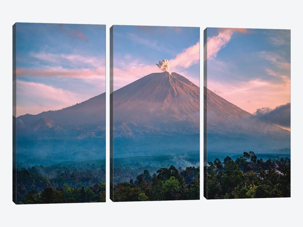 Indonesia Semeru Volcano by Alex G Perez 3-piece Art Print