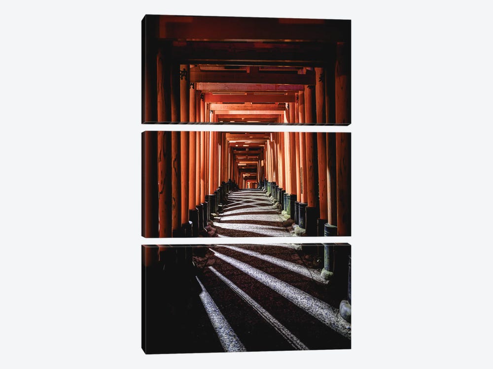 Japan Kyoto Fushimi Inari Taisha Thousand Gates I by Alex G Perez 3-piece Canvas Print