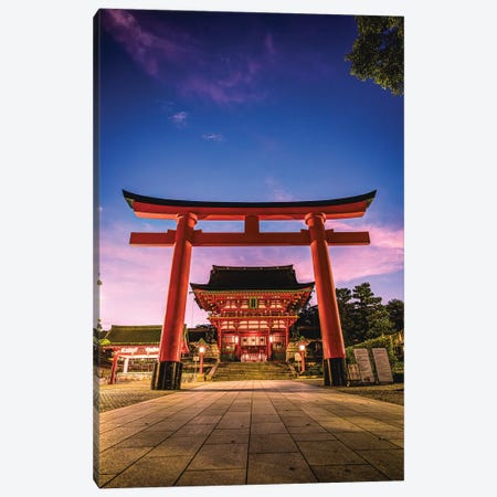 Japan Kyoto Fushimi Inari Taisha Thousand Gates Sunrise Canvas Print #AGP661} by Alex G Perez Canvas Print