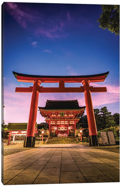 Japan Kyoto Fushimi Inari Taisha Thousand Gates Sunrise Canvas Art Print - Alex G Perez