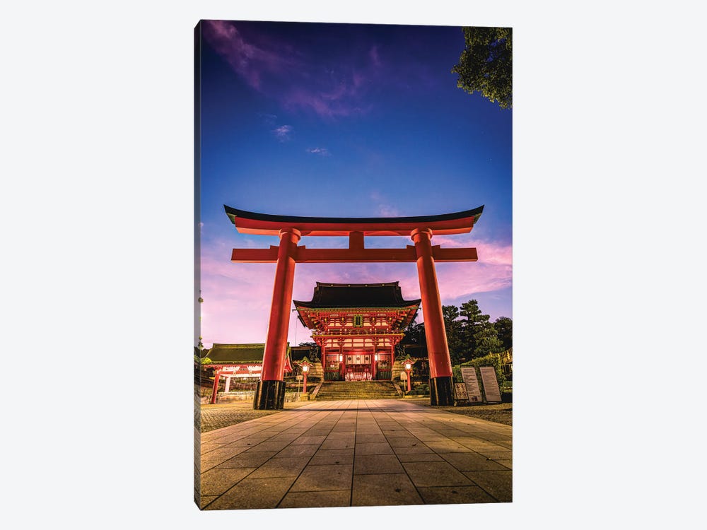 Japan Kyoto Fushimi Inari Taisha Thousand Gates Sunrise by Alex G Perez 1-piece Canvas Art