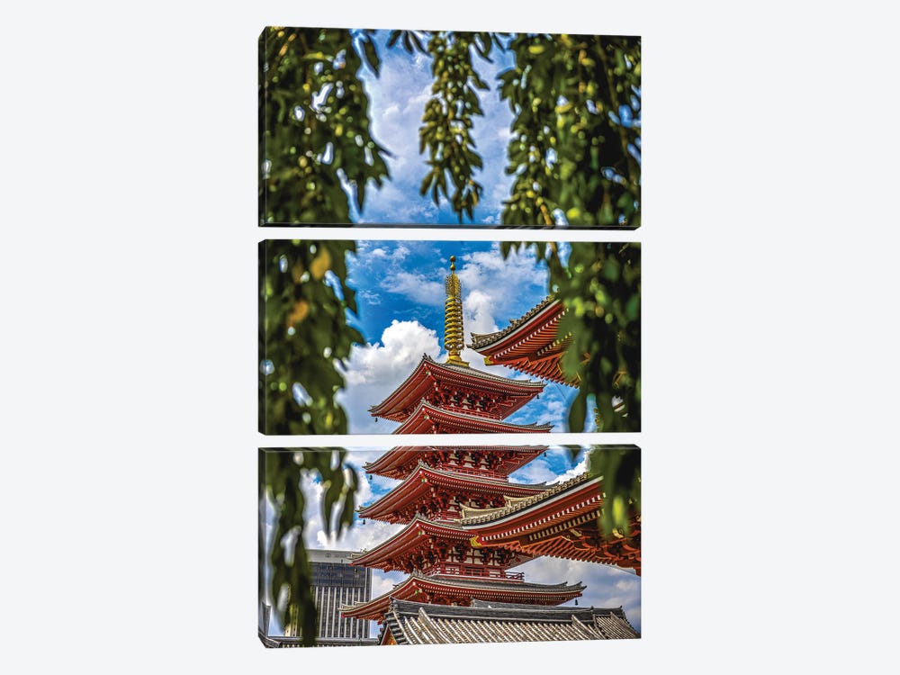 Japan Tokyo Senso-Ji Temple by Alex G Perez 3-piece Canvas Artwork