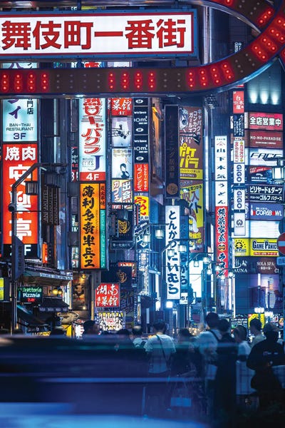 Japan Tokyo Shinjuku Neon Light Streets