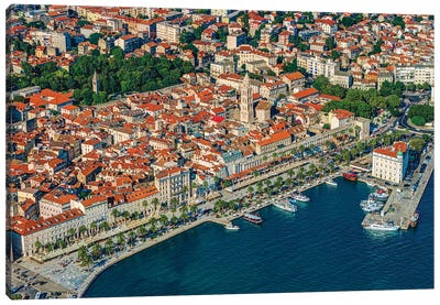 Split Croatia Harbor Old City I Canvas Art Print