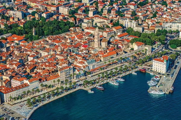 Harbors: Split Croatia Harbor Old City I by Alex G Perez