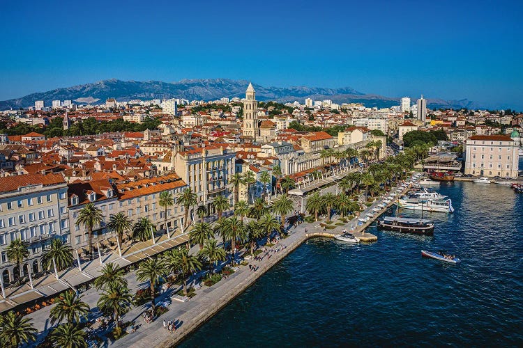 Split Croatia Harbor Old City II by Alex G Perez wall art