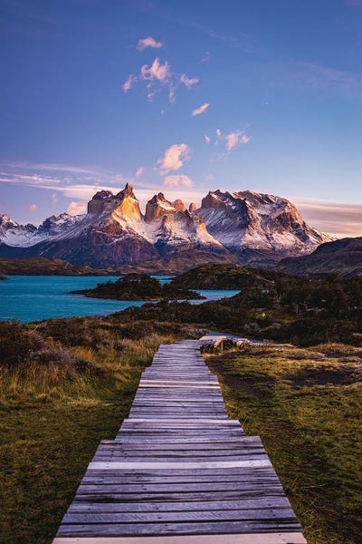Patagonia: Patagonia Sunrise Walkway by Alex G Perez