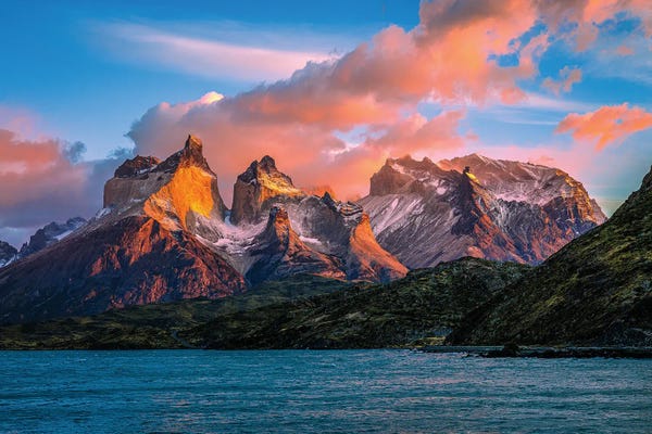 Patagonia: Patagonia Mountain Sunrise View by Alex G Perez