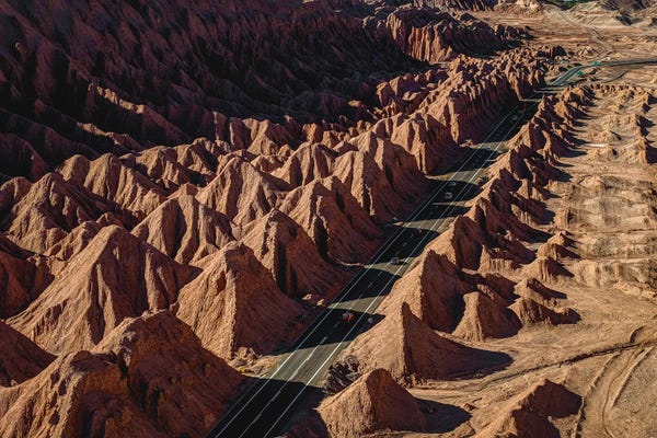 Alex G Perez: Atacama Desert Leading Road by Alex G Perez