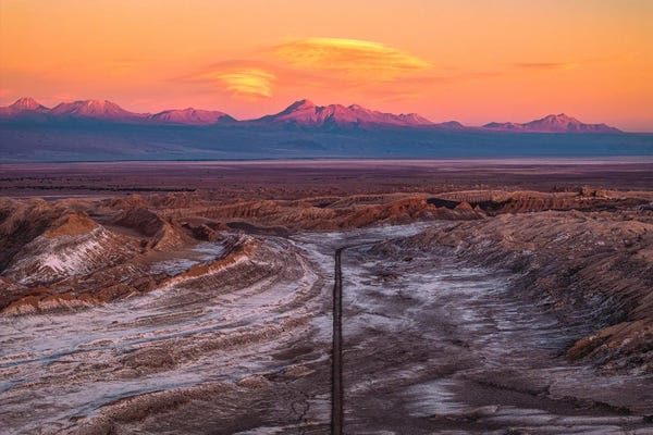 Alex G Perez: Atacama Desert Moon Valley Salt Flat Sunrise by Alex G Perez