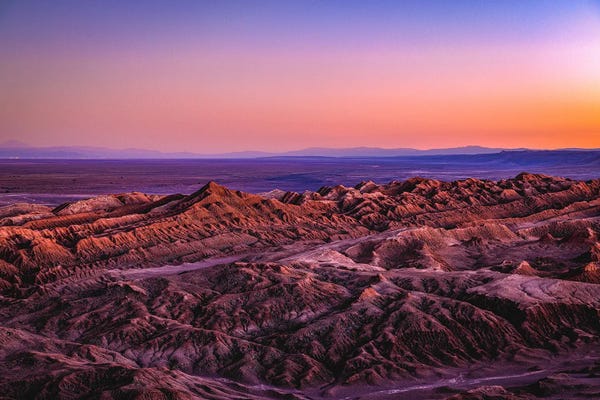 Alex G Perez: Atacama Desert Moon Valley Sunset by Alex G Perez