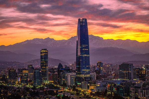Santiago: Santiago Sunrise Skyline II by Alex G Perez