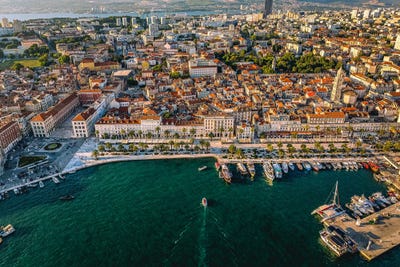 Split Old City Center by Alex G Perez art print