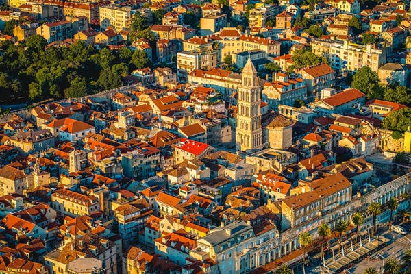 Croatia: Split Old City Center Bell Tower by Alex G Perez