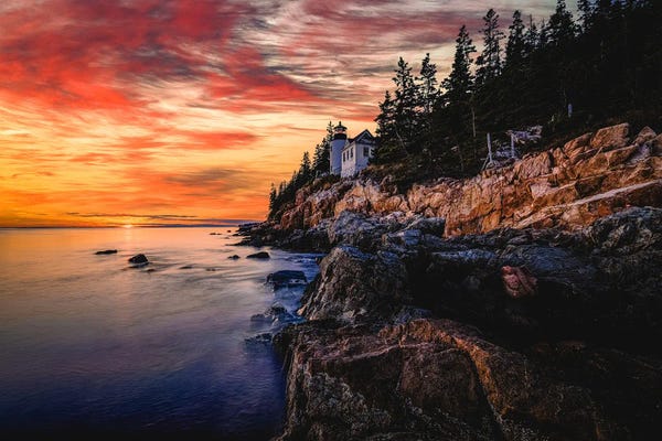 Bass Harbor Head Lighthouse Sunset