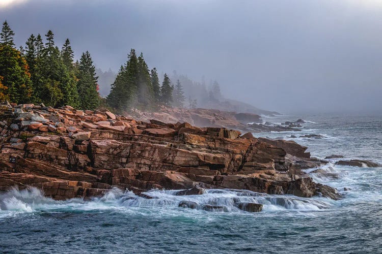 Foggy Sea Side Cliifs