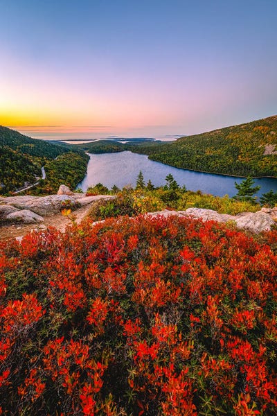 Nature Lover: Jordan Pond Sunrise by Alex G Perez