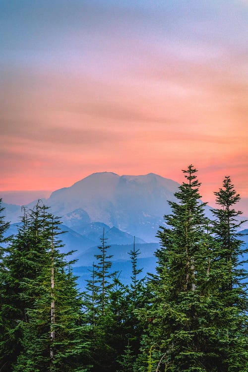 Mt Rainier Sunset View by Alex G Perez wall art
