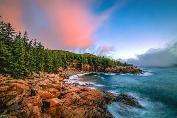 Cliffs: Sunrise Sea Side Cliifs by Alex G Perez