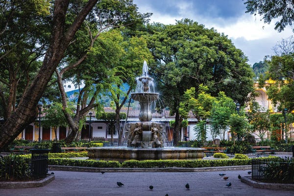 Central America: Guatemala Antigua Central Park by Alex G Perez